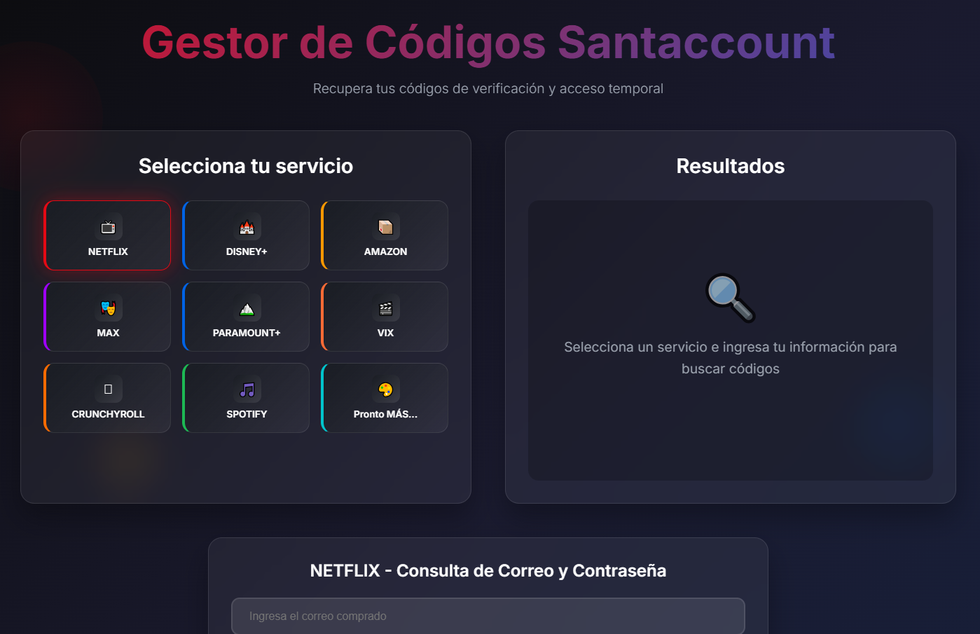 Gestor de codigos